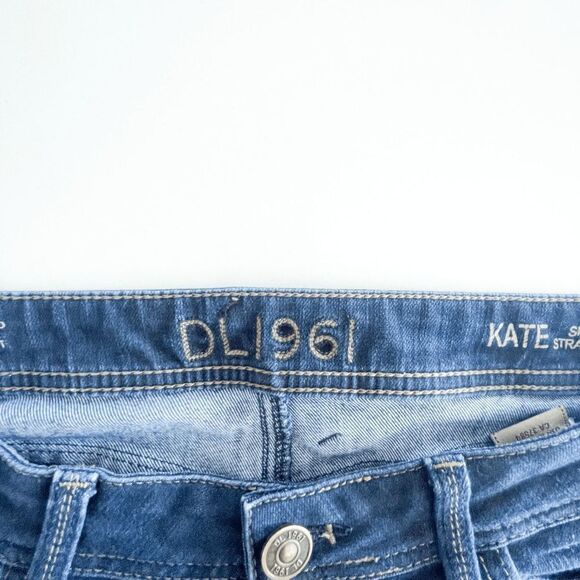 DLI961 Womens Denim Jeans Kate Slim Straight Cut Blue Wash Size 28 - Picture 7 of 13